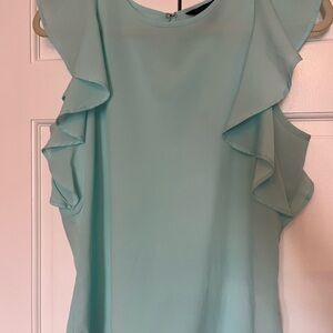 Banana Republic Ruffle Sleeve Blouse - Mint Green / Teal